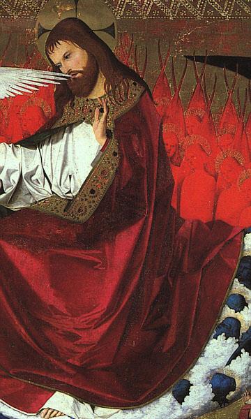CHARONTON, Enguerrand The Coronation of the Virgin, detail: Jesus hjg China oil painting art